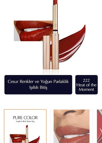 Beden Estée Lauder Pure Color Ruj 222