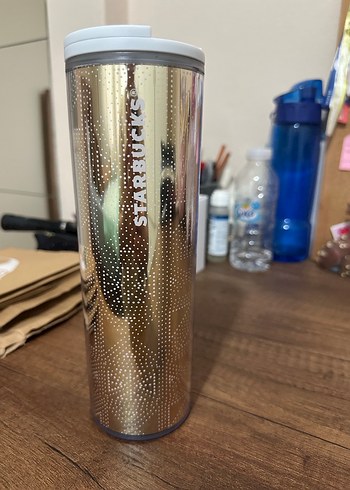  Beden Parlak Altın Renkli Starbucks Termos Bardak