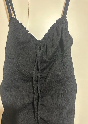 H&M H&M Lastik Detaylı Midi Elbise
