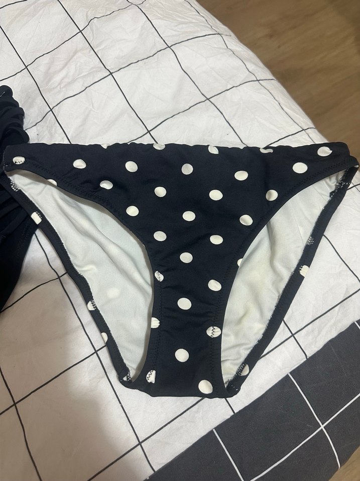 Kadın Puantiyeli ve Düz Renkli Bikini Altları 36 Beden - Görsel 4