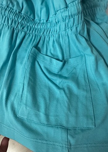 PENTİ Turkuaz Straplez Penye Tulum - Görsel 7