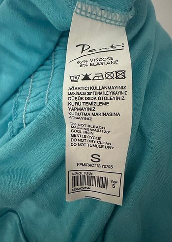 PENTİ Turkuaz Straplez Penye Tulum - Görsel 8