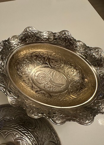 Gümüş Görünümlü Kapaklı Sunumluk - Görsel 5