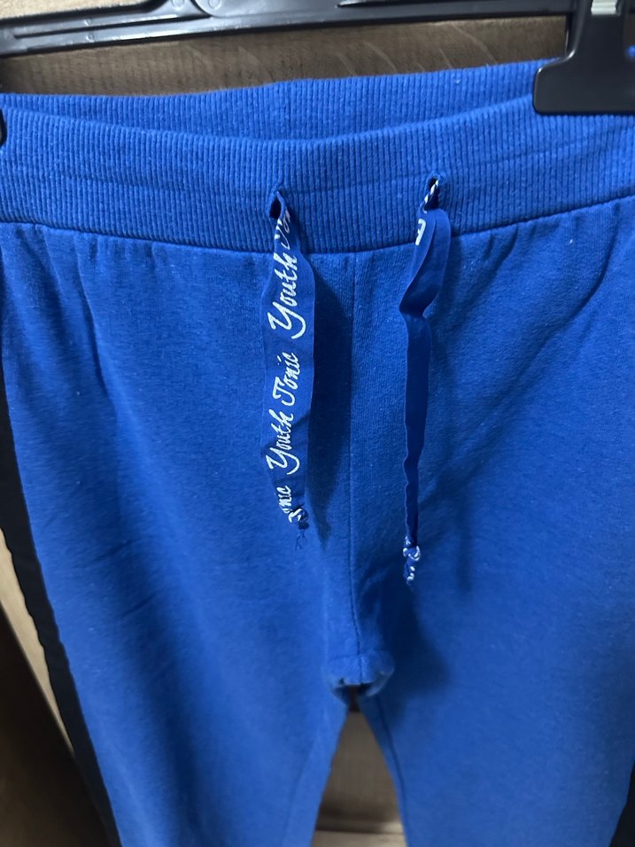 Yanları Siyah Şeritli Mavi Jogger Eşofman Alt - Görsel 5