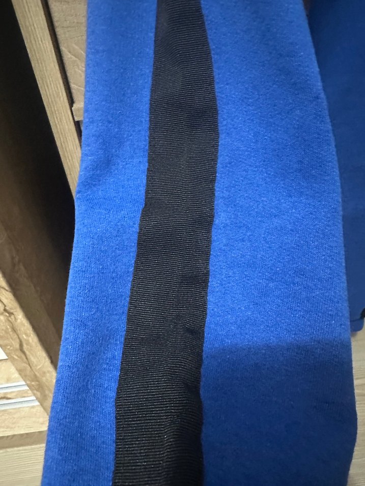 Yanları Siyah Şeritli Mavi Jogger Eşofman Alt - Görsel 4