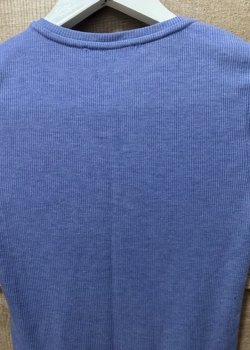 Koton Fitilli ve Likralı Mavi Bluz/Tişört - Görsel 6