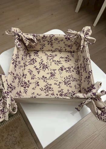 English Home Desenli Kumaş Ekmek Sepeti - Görsel 3