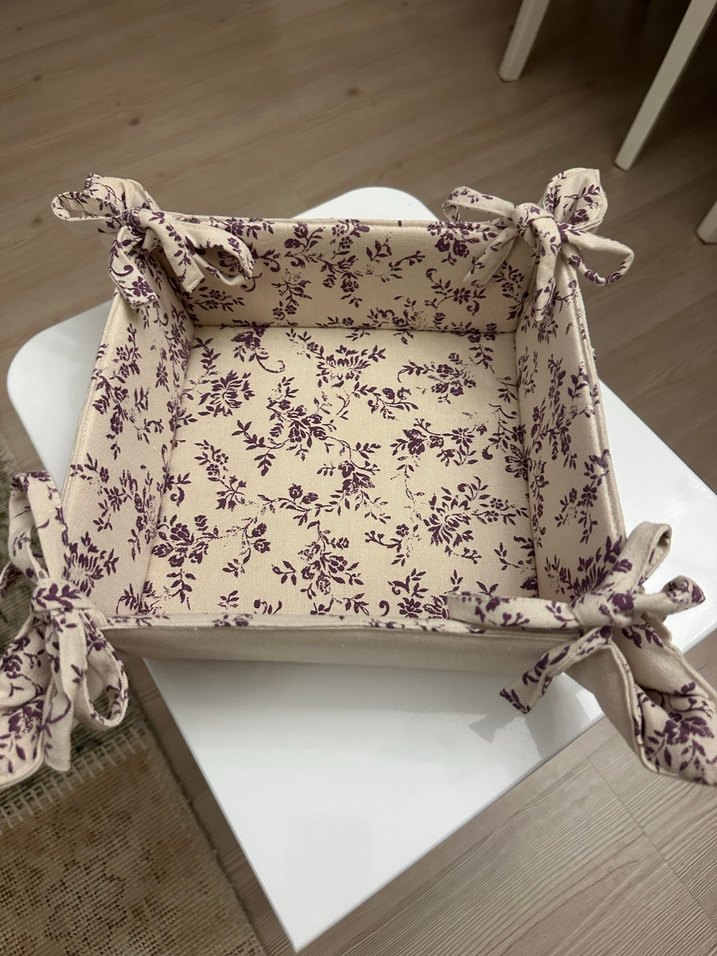 English Home Desenli Kumaş Ekmek Sepeti - Görsel 3