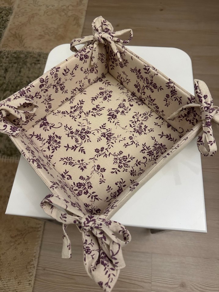 English Home Desenli Kumaş Ekmek Sepeti - Görsel 2