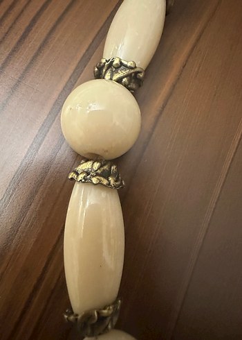 Bohem Tarz Kemik Görünümlü Boncuklu Kolye - Görsel 6