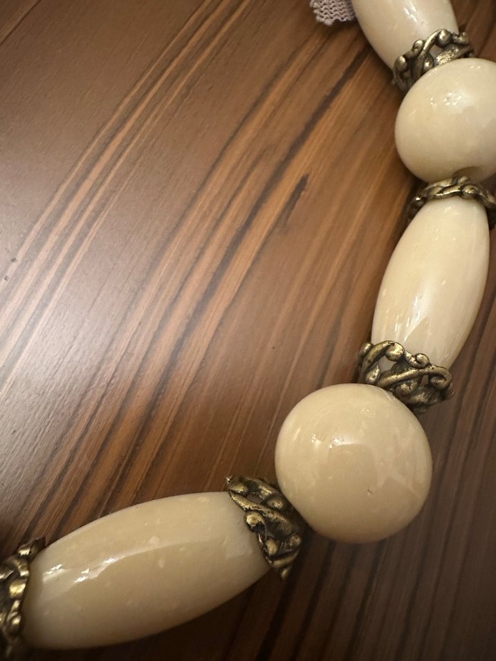 Bohem Tarz Kemik Görünümlü Boncuklu Kolye - Görsel 5