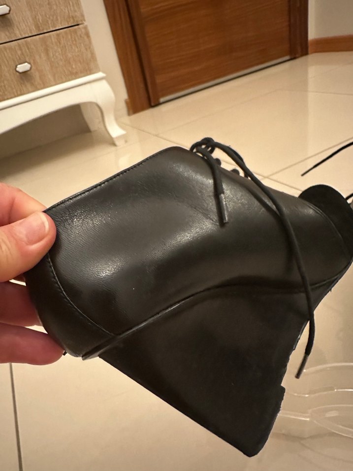 Nine West Deri Süet Bağcıklı Bot - Görsel 5