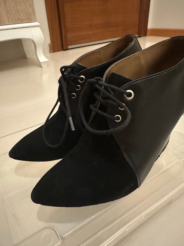 Nine West Deri Süet Bağcıklı Bot - Görsel 2