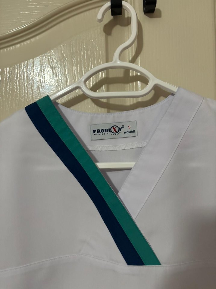 Kısa Kollu Beyaz Medikal Forma Üst - Görsel 2