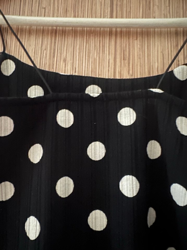 River İsland Marka  Puantiyeli İnce Askılı Mini Bluz - Görsel 5