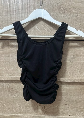 Kalın Askılı Drapeli Bluz/Atlet - Görsel 2