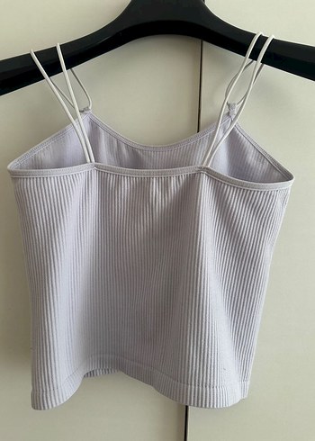 Lila Rengi İnce Askılı Fitilli Bluz - Görsel 2