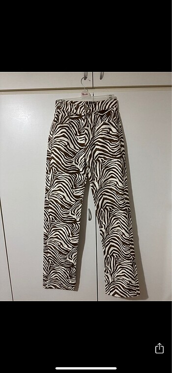 Diğer Zebra Desen Kutu Butik Pantolon
