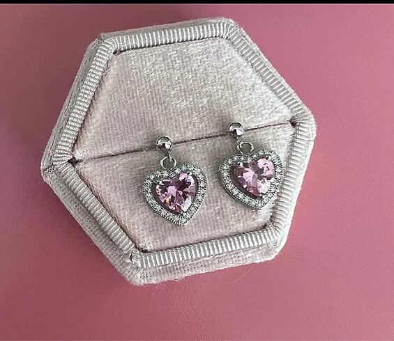 Beden pembe Renk Sakura Çiçeği Çelik Takı Set