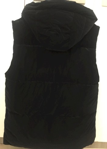 Kadın Siyah Kapüşonlu Şişme Yelek - Görsel 3