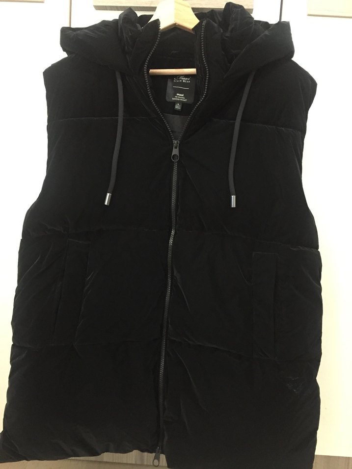 Kadın Siyah Kapüşonlu Şişme Yelek - Görsel 2