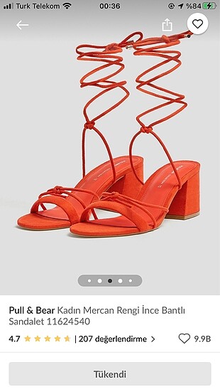 Pull and bear topuklu sandalet