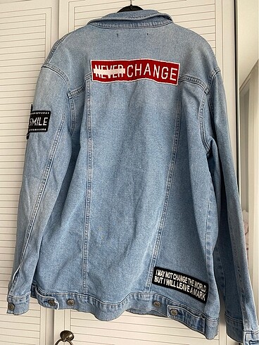 s Beden Mavi jeans kot ceket s beden