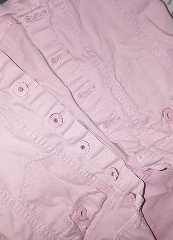 Pembe denim ceket - Görsel 3