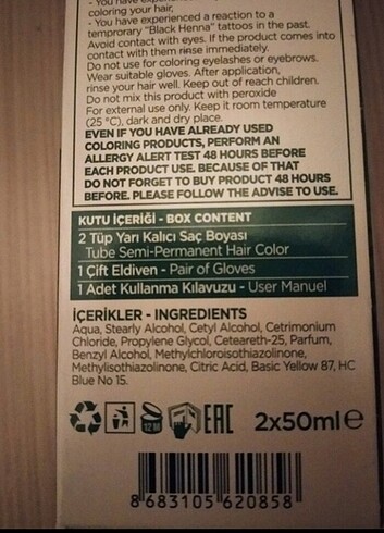 Yeşil renk saç boyası - Görsel 2