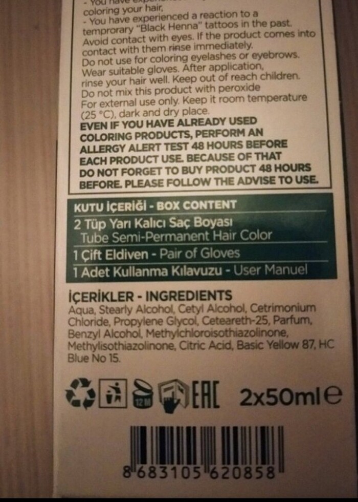 Yeşil renk saç boyası - Görsel 2