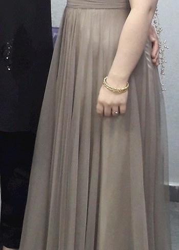 Bej Drapeli Kadın omuz incili - Görsel 3