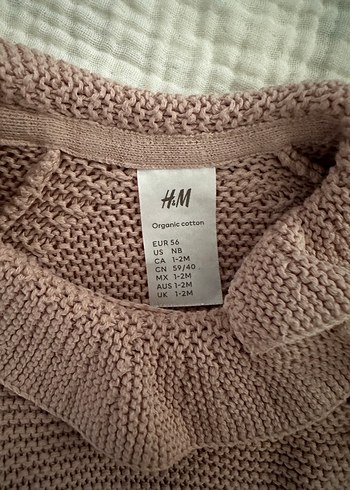 Yenidoğan Beden H&M Pamuklu Triko Kız Bebek Takım