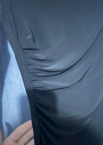 Drapeli Uzun Kollu mini Elbise - Görsel 5