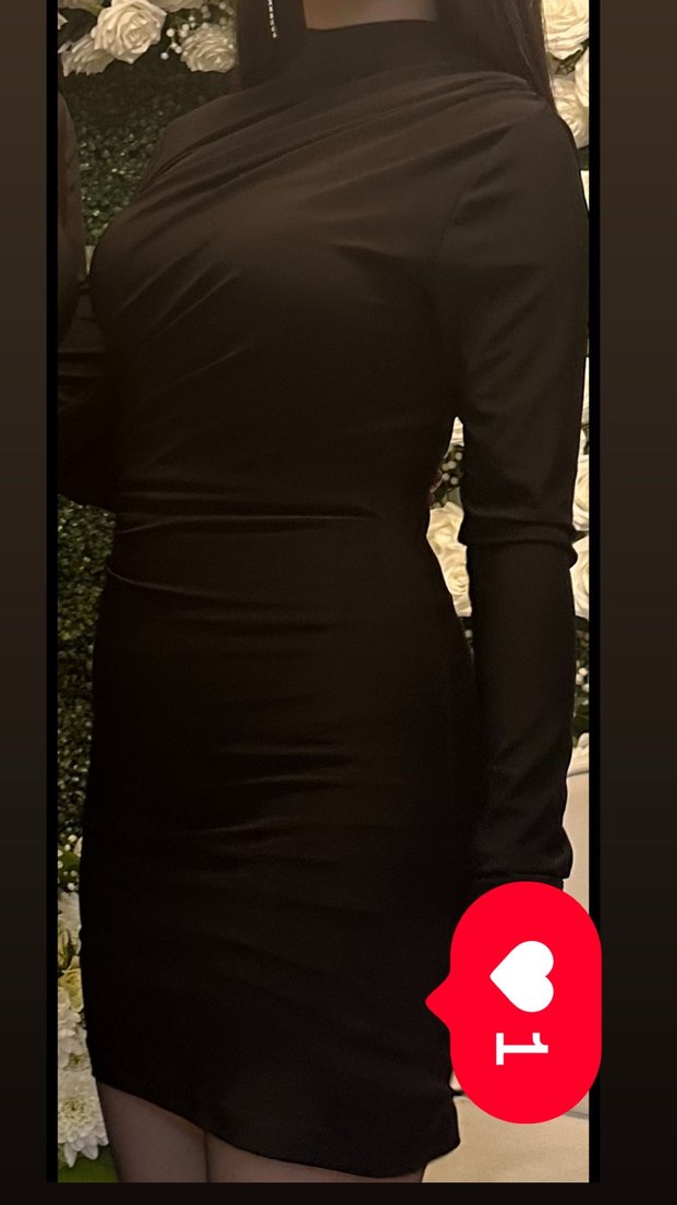 Drapeli Uzun Kollu mini Elbise - Görsel 2