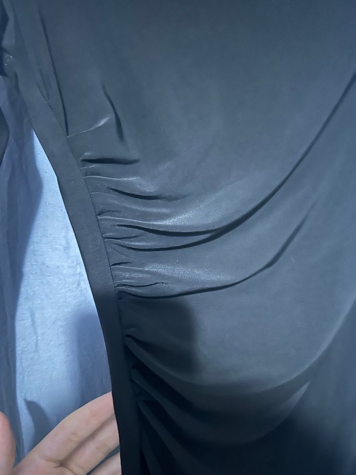 Drapeli Uzun Kollu mini Elbise - Görsel 5