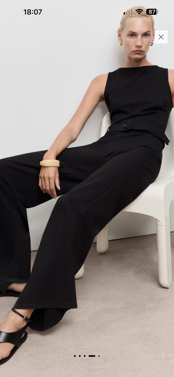 Mango Siyah Uzun Kemerli Tulum - Görsel 4