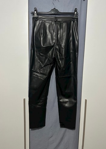 Kadın Siyah Deri Pantolon - Görsel 3