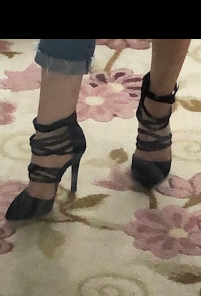 Siyah Süet Tokalı İnce Topuklu Kadın Ayakkabı - Görsel 4