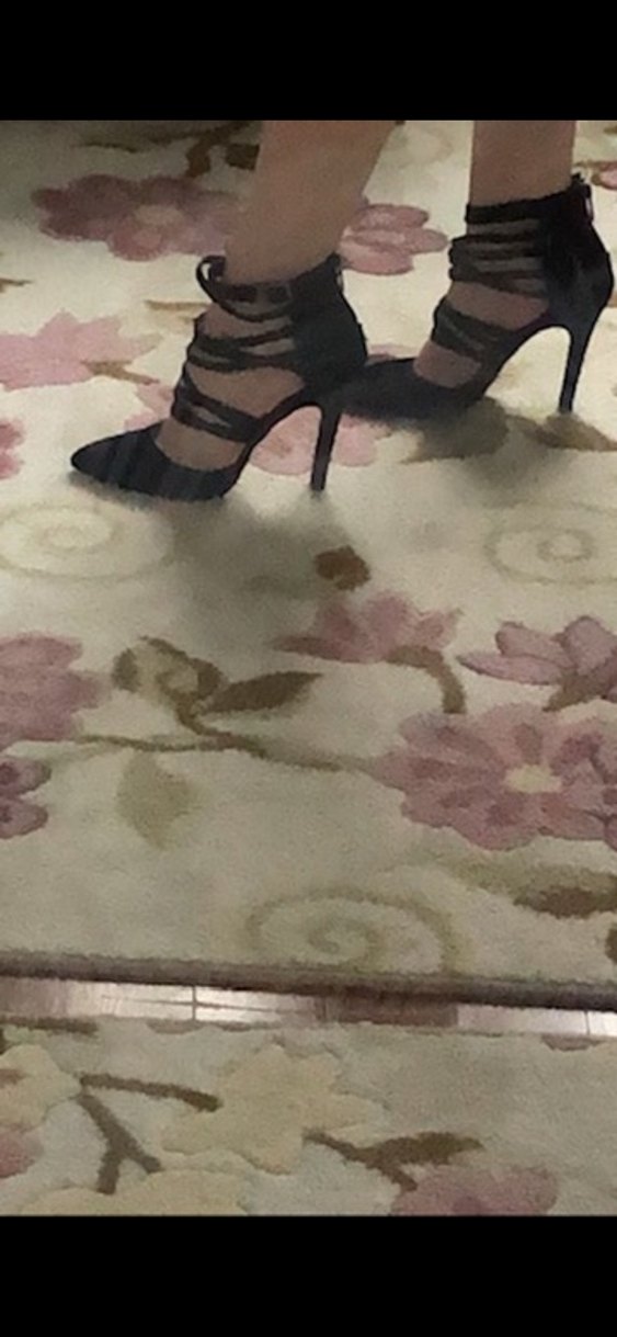 Siyah Süet Tokalı İnce Topuklu Kadın Ayakkabı - Görsel 3