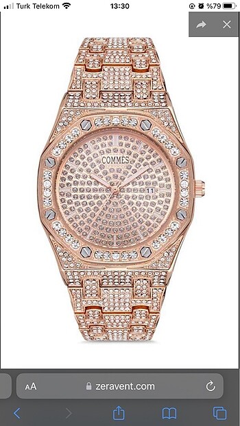 Commes Luxury Taş Kaplamalı Kadın Kol Saati