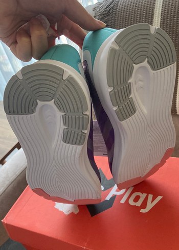 40 Beden Kadın Mor Spor Ayakkabı Velcro Detaylı