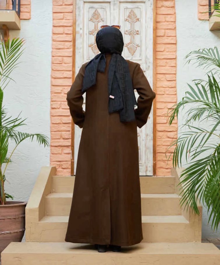 Kahverengi Kaşe Pardesü - Görsel 4