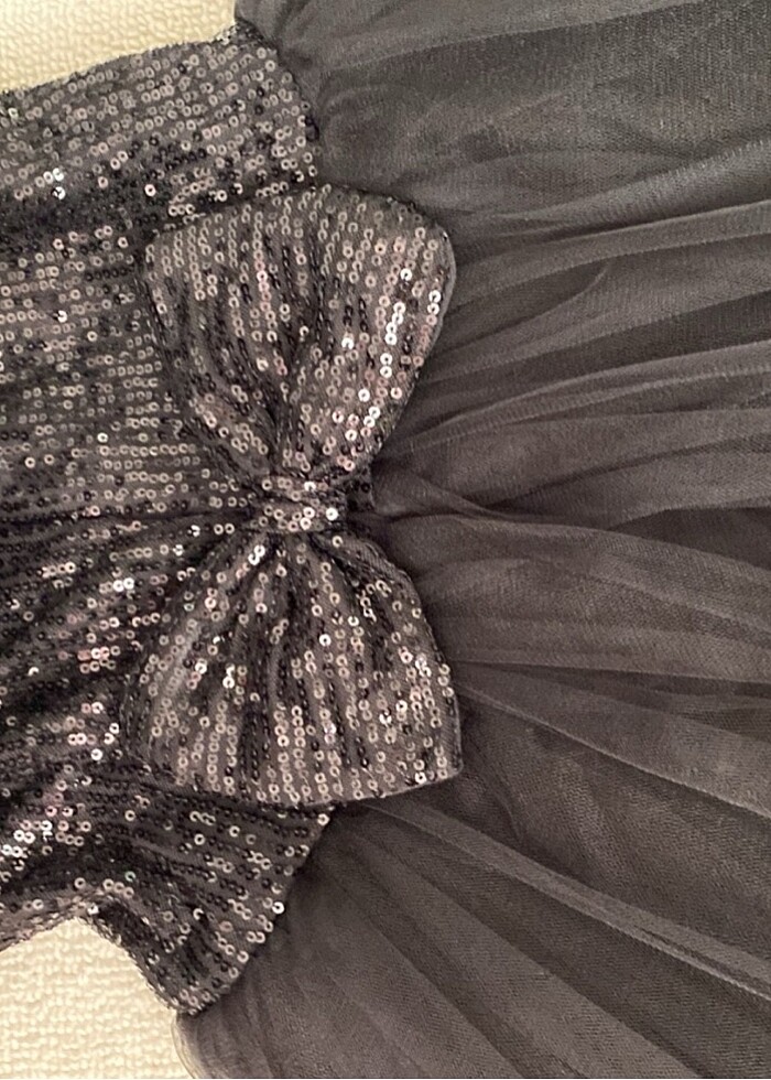 Siyah Tül Elbise 7 Yaş - Görsel 3