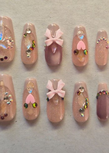 Charmlı Jel Takma Tırnak - Görsel 2