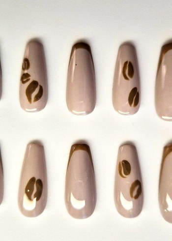 Kahve Jel Takma Tırnak - Görsel 2