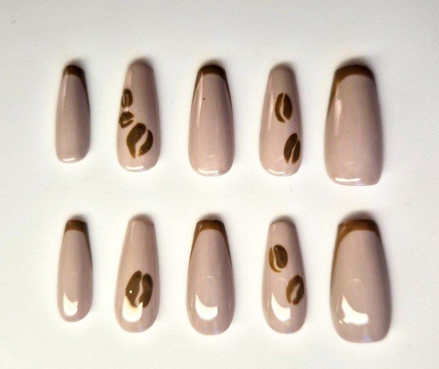 Kahve Jel Takma Tırnak - Görsel 2