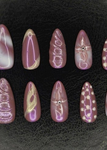 Pembe Pastel Jel Takma Tırnak - Görsel 2