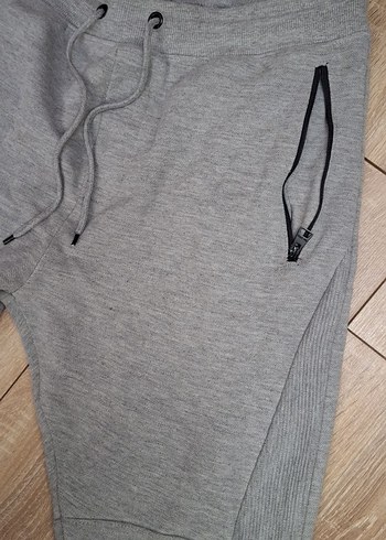 Gri Fermuarlı Erkek Eşofman Altı - Görsel 3