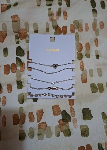 Zincir Detaylı gümüş Renk Kadın Bileklik Seti