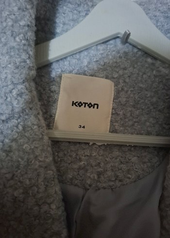 Koton koton düğmeli gri yün kaban